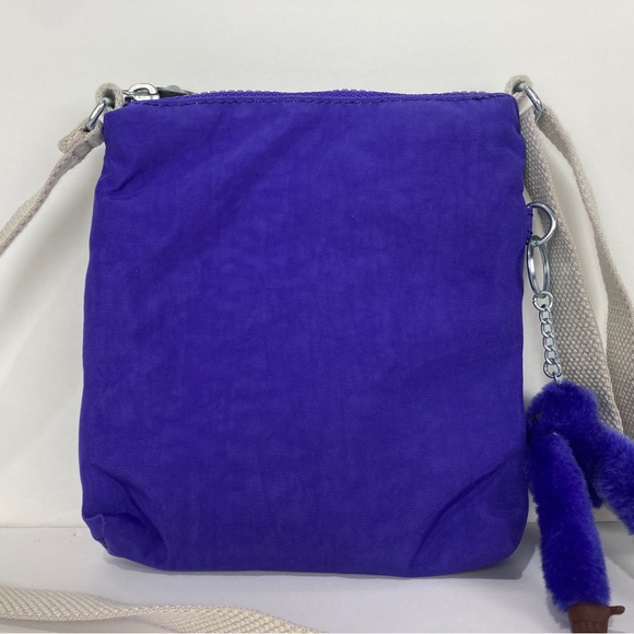 Kipling Alvar Xtra Small Mini Triple Zip Crossbody Shoulder Bag Dark Purple - Picture 8 of 9